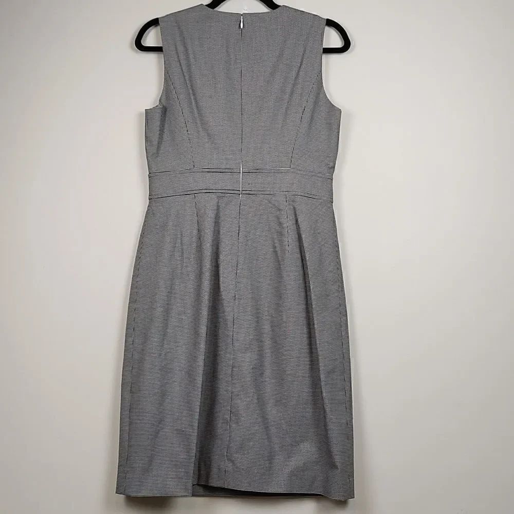Brooks Brothers Classic Black & White Houndstooth Sleeveless Sheath Dress - Picture 7 of 10